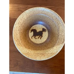 Richard Masterson VTG brown hand thrown ceramic studio pottery bowl. Perfect!